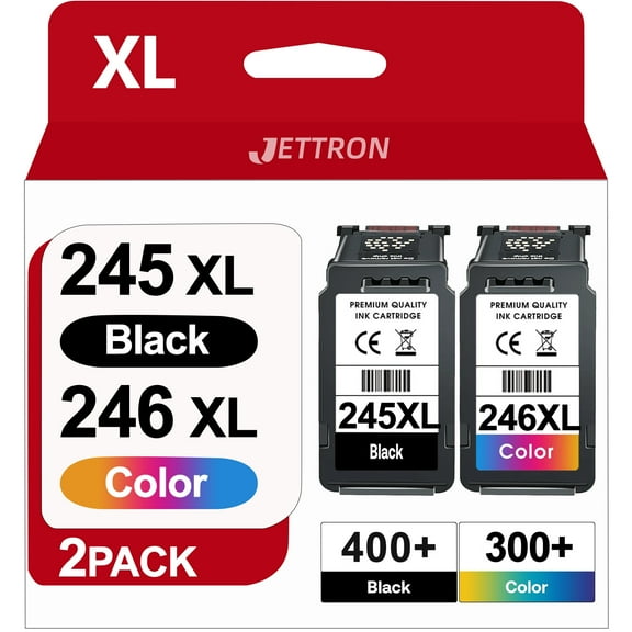 245XL 246XL Ink Cartridges for Canon Ink 245 and 246 PG-245XL CL-246XL 243 244 XL PG-243 CL-244 for Canon Pixma MG2522 TS3122 MX492 MX490 MG3022 MG2922 MG2520 Printer(1 Black, 1 Tri-Color)