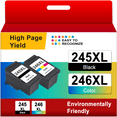 thumbnail image 1 of 245XL 246XL Ink Cartridges for Canon Ink 245 and 246 for PIXMA MG2522 Printer( Black, Tri-Color), 1 of 8