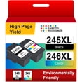 thumbnail image 1 of 245XL 246XL Ink Cartridge Compatible for Canon Ink 245 and 246 for PIXMA MG2522  TS3122 MX490 TR4520 Printer ( Black, Tri-Color), 1 of 8