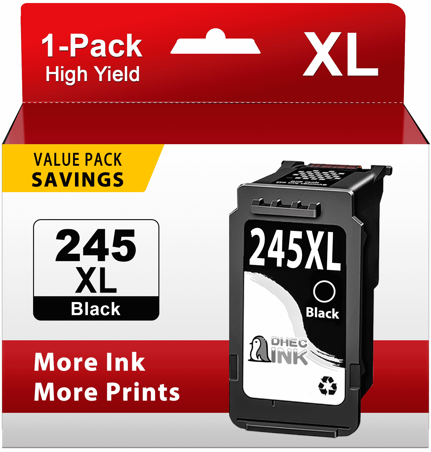 PG 245 Black Ink Cartridge Compatible for Canon Ink 245 245XL for Canon Ink 243 243XL for Pixma MG2522 TS3122 (1 Black)