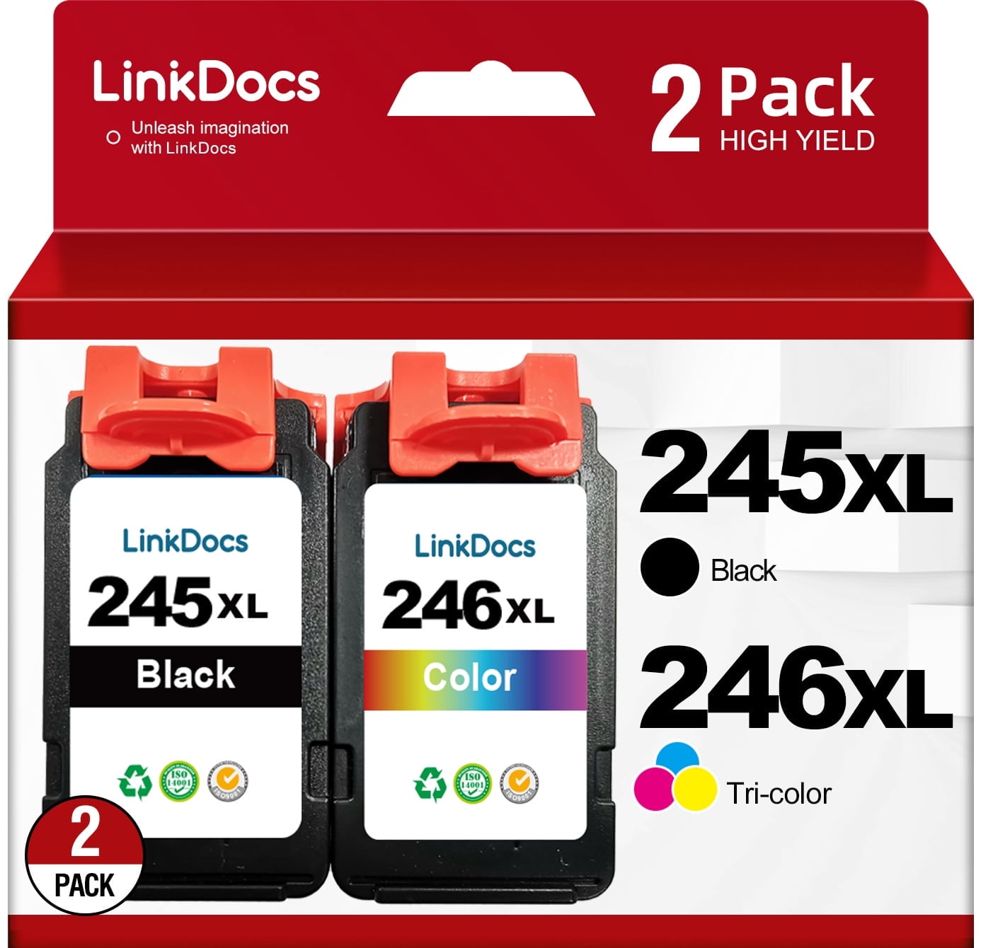LinkDocs 245XL High Yield Ink Cartridge for Canon Pixma Printers, Black ...