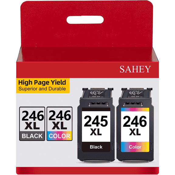 245XL Ink Cartridge Compatible for Canon Ink 245 and 246 Replacement for Canon PG-245 XL CL-246 Combo Pack for Pixma MX490 MX492 MG2522 TR4522 TR4520 TS3122 TS3322 Printer