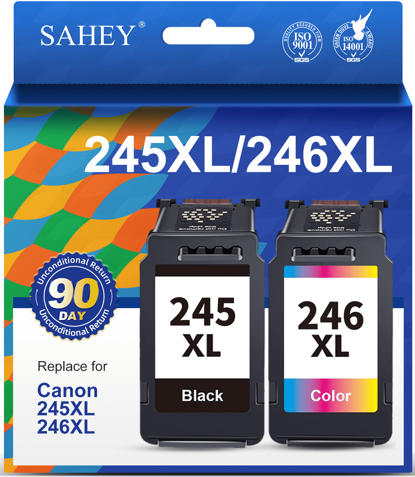 SAHEY Inkjet Pack 245XL & 246XL Cartridges for Canon MG2522/MX490