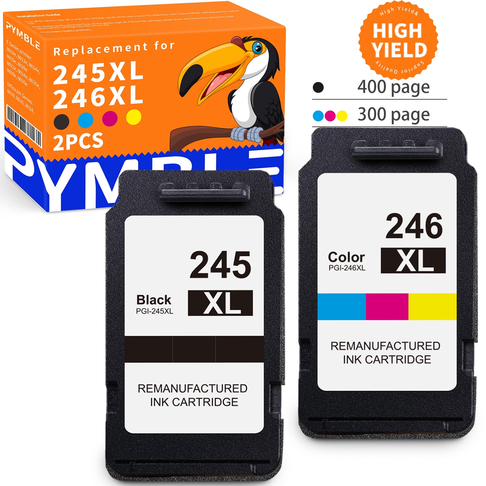 245XL Ink Cartridges for Canon ink 245 and 246 for Canon 245 246 Ink