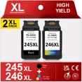 thumbnail image 1 of 245XL Ink Cartridges for Canon ink 245 246 and Cannon 245 XL x 246XL Ink Cartridges for Canon PIXMA MG2522 TS3122 MX492 MX490 TR4500 TR4520 TS3322 Printer (2-Pack, Black, Tri-Color), 1 of 7