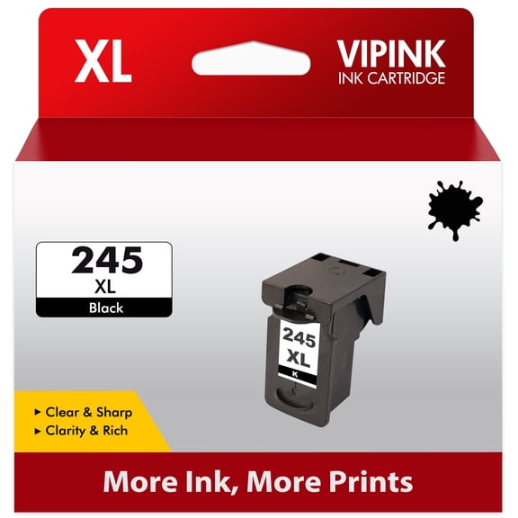 245XL Ink Cartridges Compatible for Canon 245 XL Black PGI245 PG245 PG-245 XL Ink (1 Pack) use for MX490 MX492 MG2522 TS3100 TS3122 TS3300 TS3322 TR4500 TR4520 TR4522 Printer