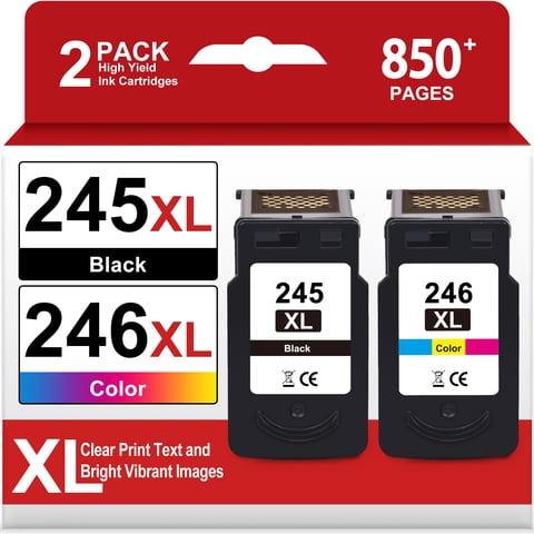 245XL Ink Cartridges Compatible for Canon Ink 245 and 246 for Pixma MG2522 TS3322 TS202 TR4520 TR4522 Printer (Black Tri-Color)