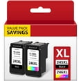 thumbnail image 1 of 245XL Ink Cartridges Replacement for Canon Ink 245 and 246 for MX490 MX492 MG2522 TS3100 TS3122 TS3300 TS3322 TS3320 TR4500 TR4520 TR4522 MG2500 Printer,2 Pack, 1 of 9
