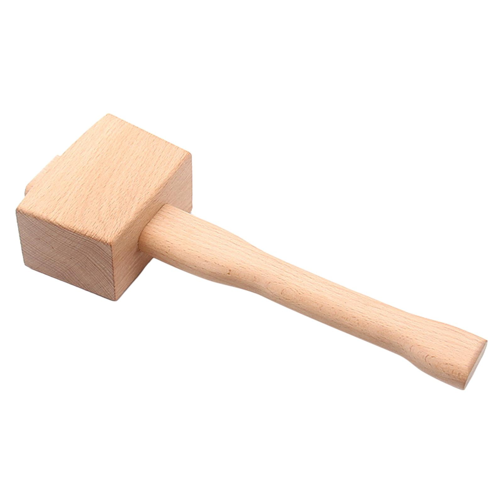 245mm Beech Solid Wood Mallet Mallet Hammer Vintage Wooden Mallet Wooden Mallet Accessory Durable Wooden Hammer for Woodworking