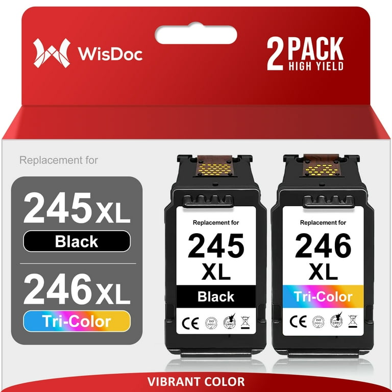 245xl Ink Cartridge for Canon Ink 245 and 246 for Canon Pixma MX492 MX490 MG2522 TS3120 MG2520 TR4520 TS202 Printer Black Tri Color