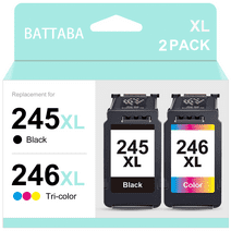 245xl Ink Cartridge for Canon Ink 245 and 246 for Canon Pixma MX492 MX490 MG2522 TS3120 MG2520 TR4520 TS202 Printer(1 Black+1 Color )