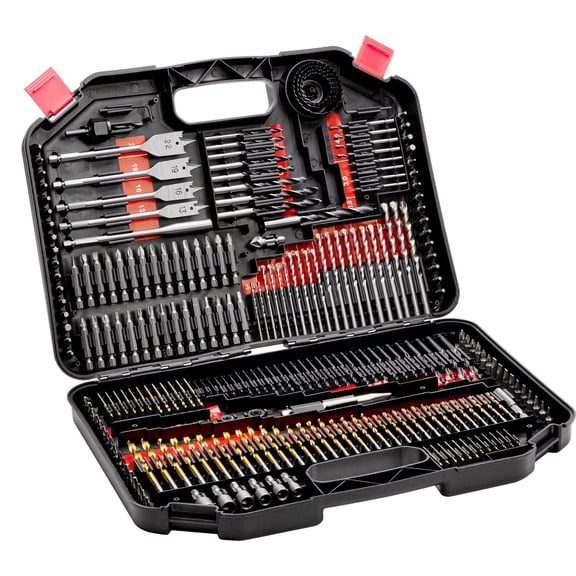 246-Piece Drill and Driver Bit Set for Wood, Metal, Cement - All-Purpose Screwdriver Bits with Portable Carrying Case