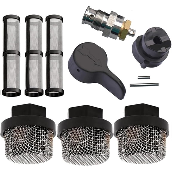 246384 246385 Filter Set & 235014 Prime Valve,Drain Valve Replacement Kit for 390 395 490 495 495 595 3400 Airless Paint