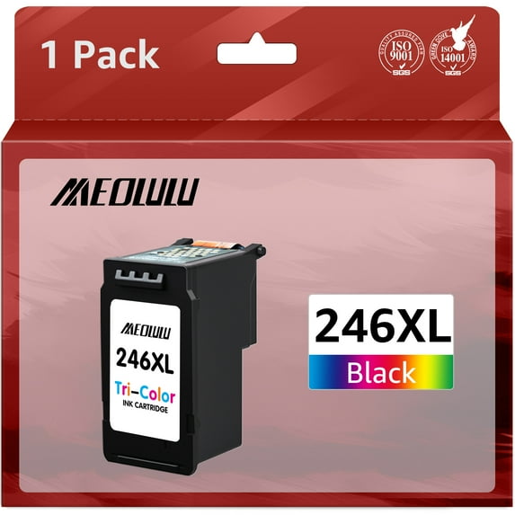 246XL Ink Cartridges Replacement for Canon PG-245XL CL-246XL PG-243 CL-244 for Pixma TS3120 MG2520 MX492 TR4520 TS202 MG2525 MG3022 MG2522 MG2922 (1 Tri-Color)