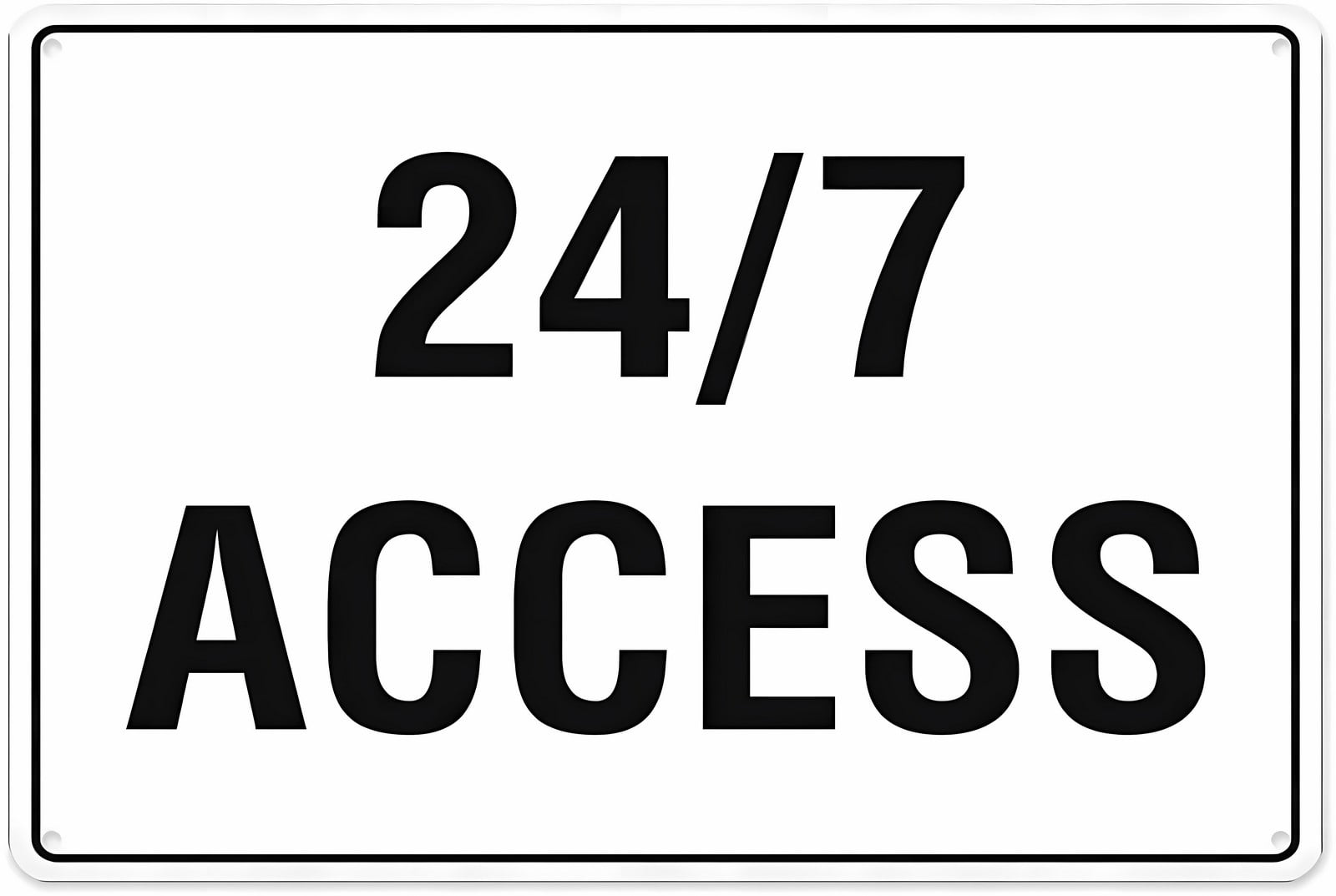 247 Access Sign 12 x 8 Inches - Aluminum Tin Warning Sign, Indoor ...