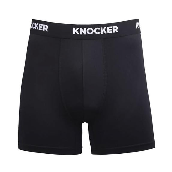 247 Frenzy 247-BBC4700-6PK-LG Mens Essentials Knocker Logo Band Performance Boxer Briefs, Large - Pack of 6