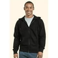 thumbnail image 1 of 247 Frenzy 247-HD4000 BLK-SM Mens Essentials Knocker Cotton Blend Full Zip Terry Hoodie Jacket, Black - Small, 1 of 1