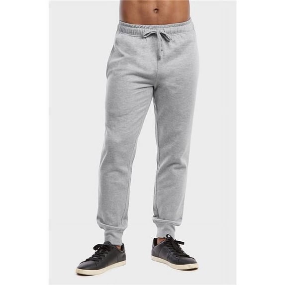 247 Frenzy 247-SP1120E HGY-LG Mens Essentials Et Tu Lightweight Jogger Fleece Sweat Pants, Heather Gray - Large