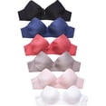 thumbnail image 1 of 247 Frenzy 24F-BR4440N-38B Women Essentials Sofra Full Coverage Wire-Free Textured Bras, Assorted Color - Size 38B - Pack of 6, 1 of 1