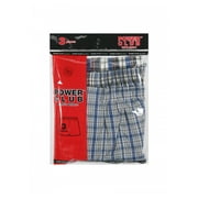 247 Frenzy Men's Essentials Power Club PACK OF 3 Stretch Plaid Classic Fly Boxers , Size SM