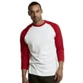 thumbnail image 1 of 247 Frenzy Men's Essentials Top Pro 3/4 Sleeve Raglan Baseball Tee - Red White, 1 of 3