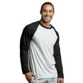 thumbnail image 1 of 247 Frenzy Men's Essentials Top Pro Long Sleeve Baseball Tee - Black White, 1 of 3