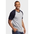 thumbnail image 1 of 247 Frenzy Men's Essentials Top Pro Long Sleeve Baseball Tee - Navy Light Gray, 1 of 5