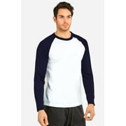 247 Frenzy Men's Essentials Top Pro Long Sleeve Baseball Tee - Navy White