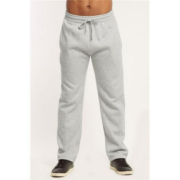 247 Frenzy Men's Essentials Knocker Medium Weight Fabric Long Fleece Sweat Pants - Heather Gray