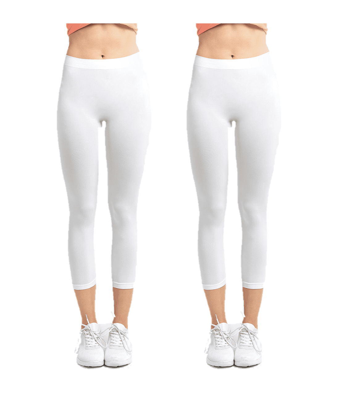White Mark Women's Plus Size Pack of 2 Printed Leggings