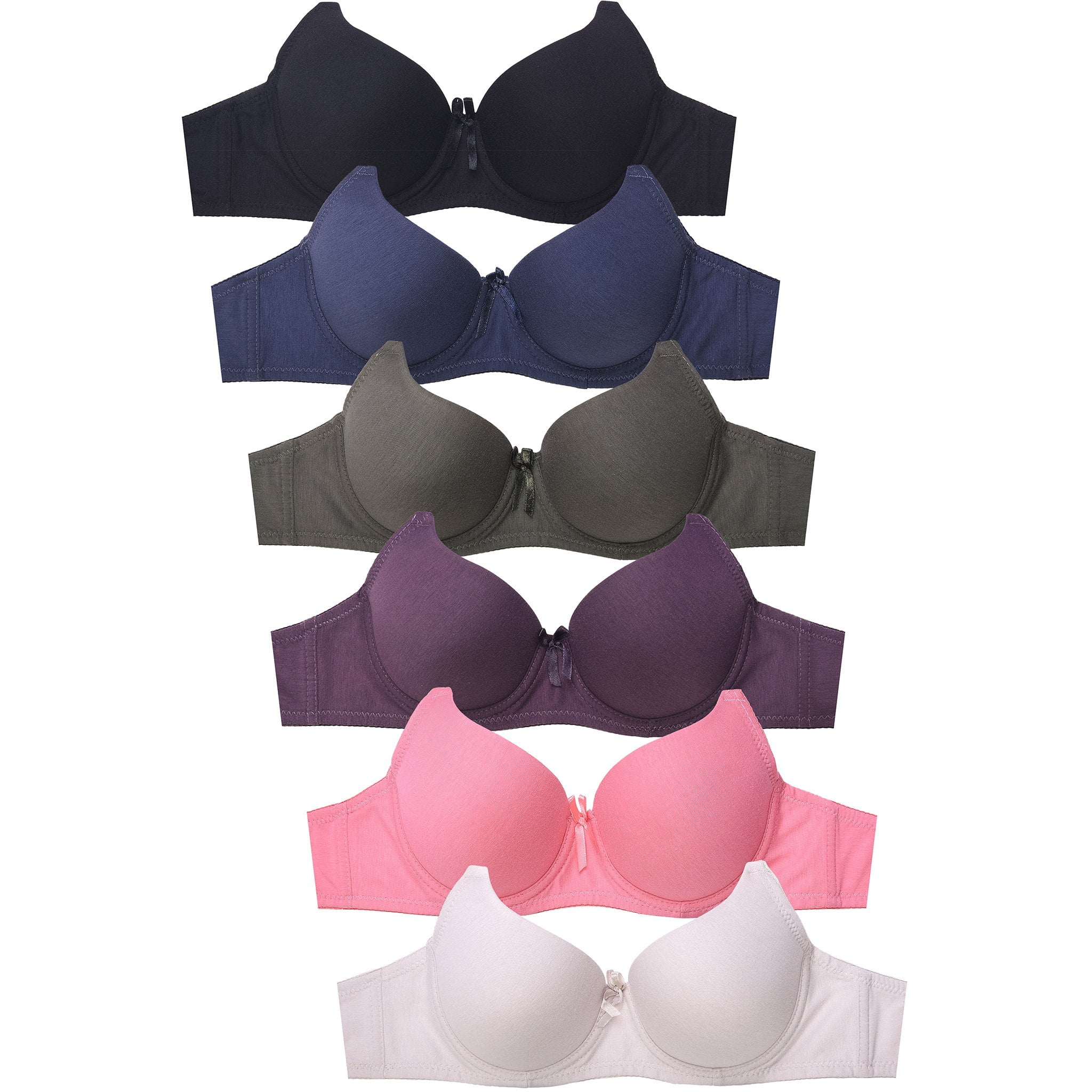 247 Frenzy Women's Essentials Mamia PACK OF 6 Full Coverage Solid