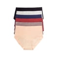 thumbnail image 1 of 247 Frenzy Women's Essentials Mopas PACK OF 6 Laser Cut No Show Seamless Solid Brief Panty, 1 of 8