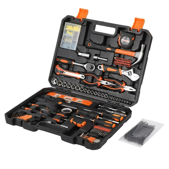 247 Piece Tool Set, Household Hand Tool Kit, Auto Repair Tool Set with Plastic Toolbox Storage Case
