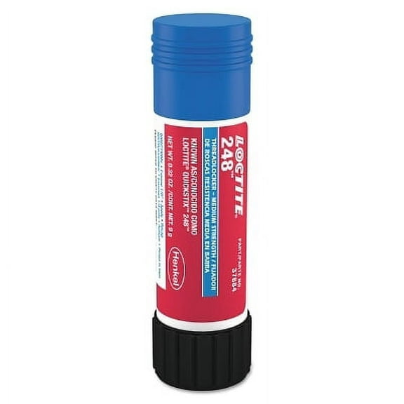 248 Medium-Strength Threadlocker Solid Stick, 19 g, 1/4 in to 3/4 in dia, Blue | Bundle of 2 Each