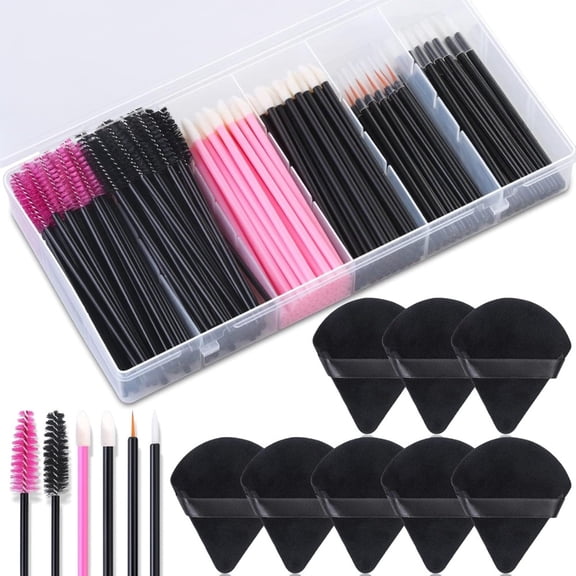 248 Pcs Professional Makeup Applicator Kit, Disposable & Hygienic Brushes with Organizer Box, Essential Makeup Artist Supplies for Salon, Travel and Personal Use