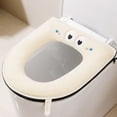thumbnail image 1 of YgkuHd Toilet Seat Covers for Bathroom, Zipper Model Toilet Seat Household Embroidery Sitting Washer Toilet Seat Cover Cute WasherUniversal Toilet Seat Washable D Shapetoilet Seat Cushion (White), 1 of 6