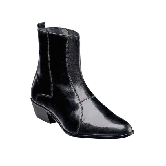 24855-001 Men's Stacy Adams Santos Side Zip Boot Soft Leather Black