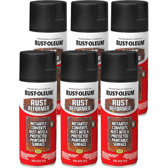 248658-6PK Stops Rust Reformer , 10.25 oz, Black, 6 Pack