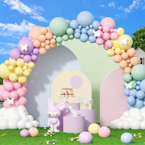 249pcs Rainbow Balloon Garland Arch Set - Colorful Decorations for Weddings, Birthdays, and Celebrations