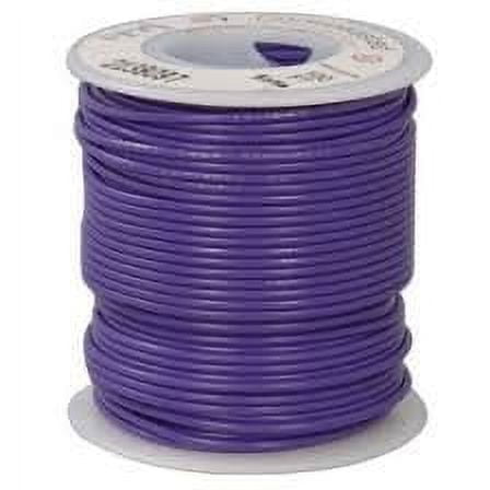 24AWG MIL-W-76D TYPE MW VIOLET STRANDED (7X32) HOOKUP WIRE 100 FT ROLL 1000V 80C - 24M-100-VIOLET