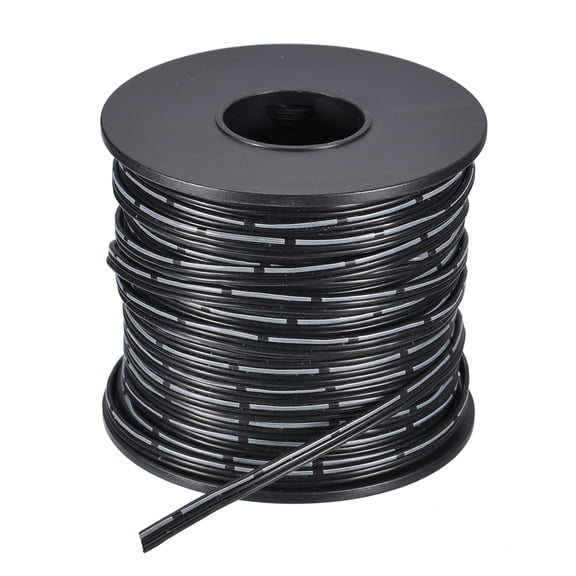 24AWG Silicone Ribbon Cable 3Pin 24 Gauge Flat Cable Silicone Wire 30m/100ft Black Stranded Tinned Copper Wire