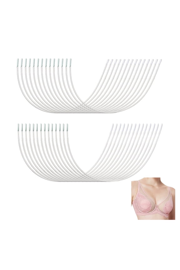 24Bags 2 Styles 304 Stainless Steel Bra Boning Undergarment Sewing Fasteners Stainless Steel Color 147~150x100x0.8mm 12bags/style