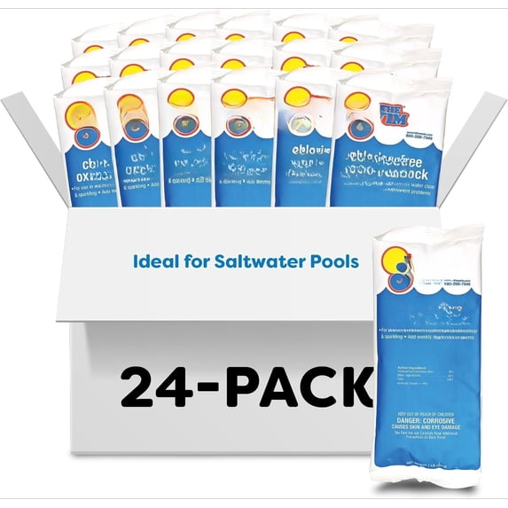 24CT 1LB Non-Chlorine Pool Shock Treatment, pH Neutral Fast Dissolve Shock-Oxidizer to Reduce Chlorine & Prevent Irritation