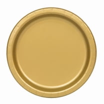 Disposable Paper Plates, 7", Gold, 24 Count, Way To Celebrate