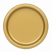 Disposable Paper Plates, 7, Gold, 24 Count, by Way To Celebrate