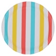 thumbnail image 1 of Way to Celebrate Outdoor Fun Lunch Paper Plates, 7", Multicolor Stripes, 24 Count, 1 of 5