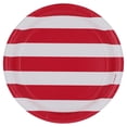thumbnail image 1 of Way to Celebrate Patriotic Striped Lunch Paper Plates, 7", Red and White, 24 Count, 1 of 6