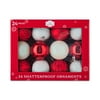 24-Count Red and White Shatterproof Multi-Textured
