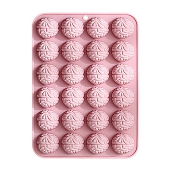 24Cavity Brains Shaped Silicone Molds Fondants Molds Pastries Bakings Decorating Tool Soap Molds Cake DIY Supplies