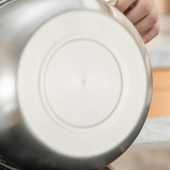 24Cm Stainless Steel Induction Base Soup Pot Prevent Overflow With Glass Lid YIWEI